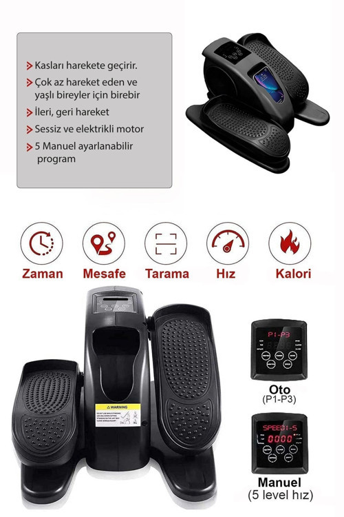 Vibrolegs Eliptik Kondisyon Bisikleti - Egzersiz Aleti - Esnek Tasarım - Ayak Masaj Aleti