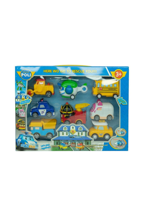 Robocar Poli Oyuncak Roy Amber Helly 8 Li Set