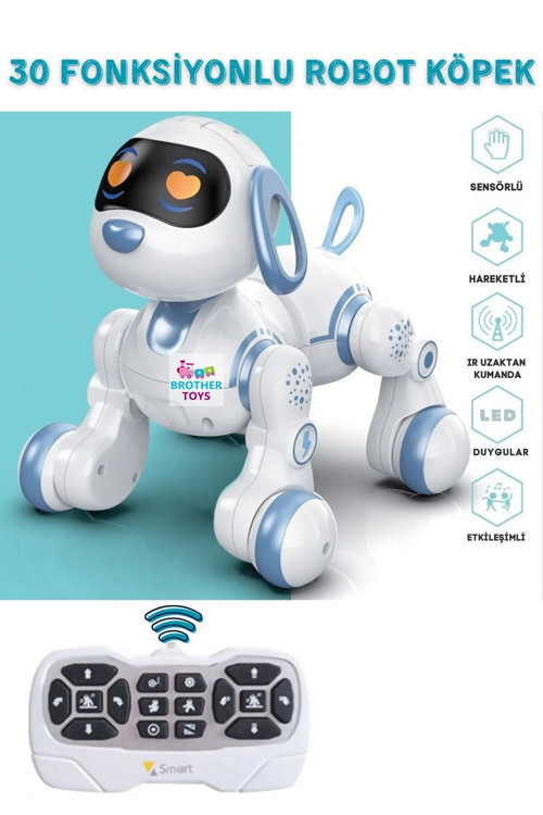 Uzaktan Kumandalı 30 Fonksiyon Akıllı İnteraktif Öğretici Robot Oyuncak Köpek