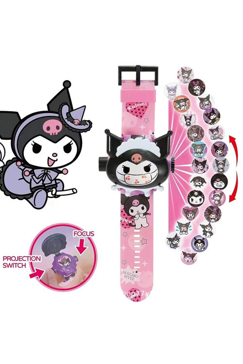 Oyuncak Projeksiyonlu Kuromi My Melody Dijital Çocuk Kol Saati