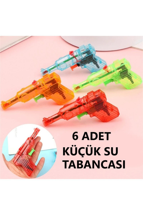 Mini Boy 6 Adet Kaliteli Su Tabancası 10 Cm. Su Sızdırmaz