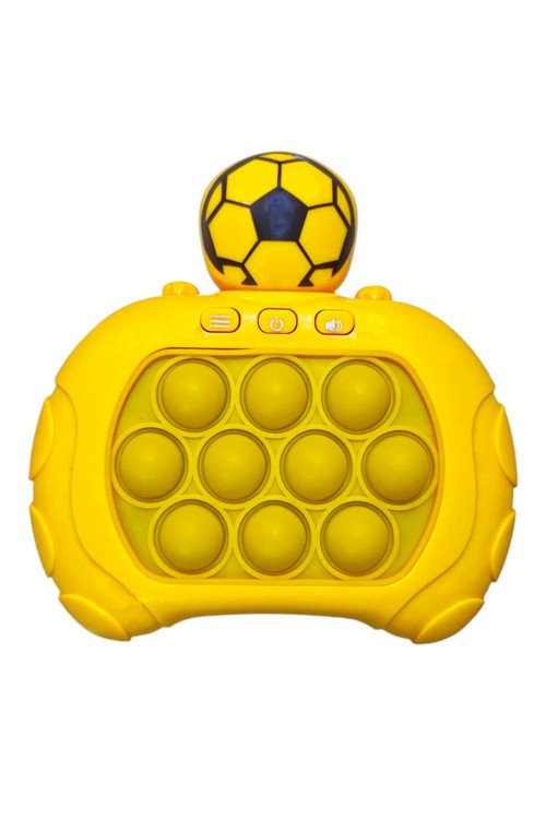 Işıklı Stres Giderici Popit Oyun Konsolu Pop It Oyuncak Futbol Topu Sarı Renk