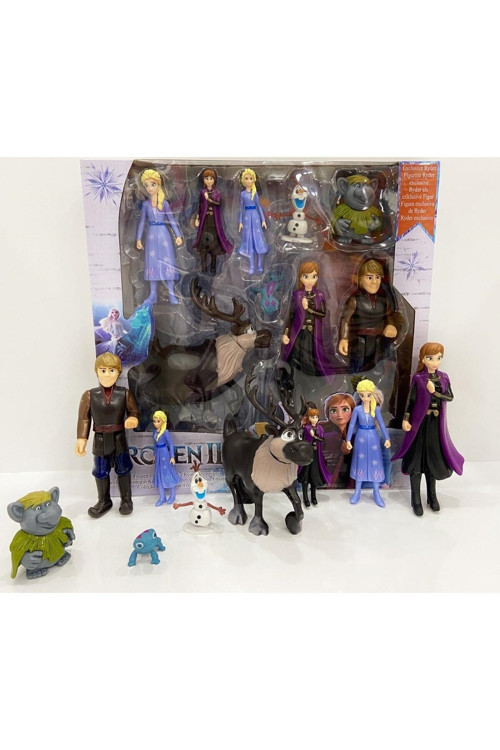 Karlar Ülkesi Frozen Elsa Olaf 9' Lu Figür Oyuncak Seti