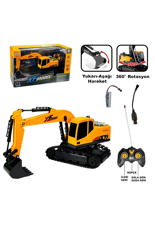 Uzaktan Kumandalı Full Fonksiyon Şarjlı 360 Derece Dönebilen Kepçe Oyuncak Dozer Ekskavatör