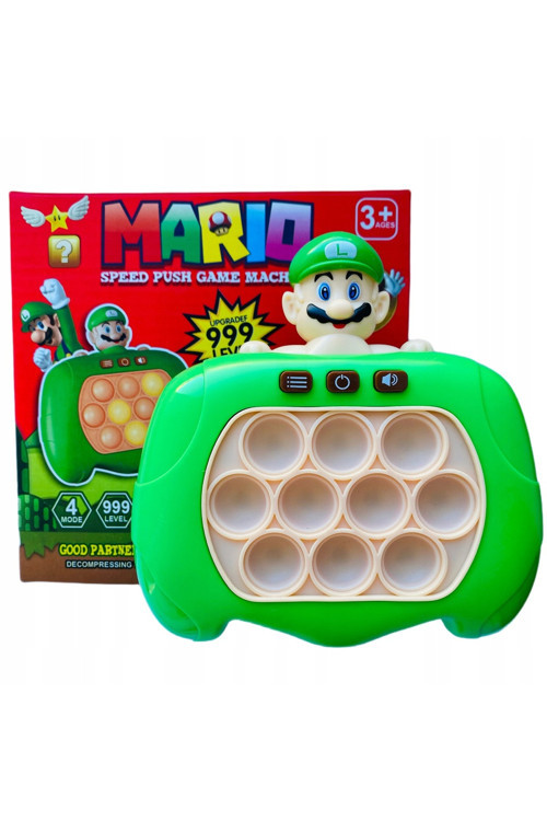 Işıklı Stres Giderici Popit Oyun Konsolu Pop It Oyuncak Luigi Mario Model Konsol