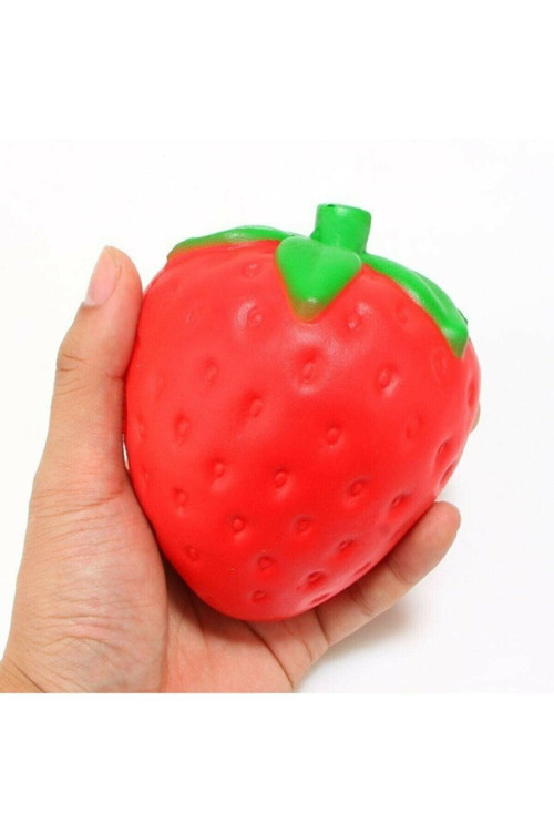 Jumbo Çilek Sukuşi 12 Cm Yavaş Yükselen Kokulu Squishy