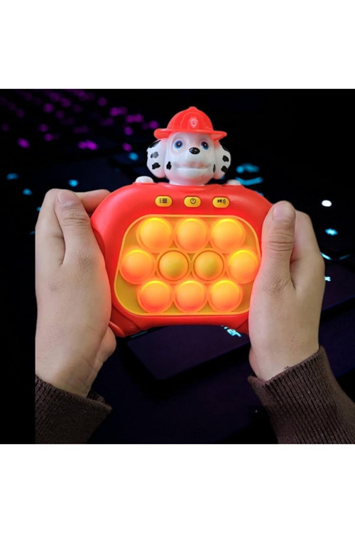 Işıklı Stres Giderici Popit Oyun Konsolu Pop It Oyuncak Paw Patrol Marshal Model Konsol