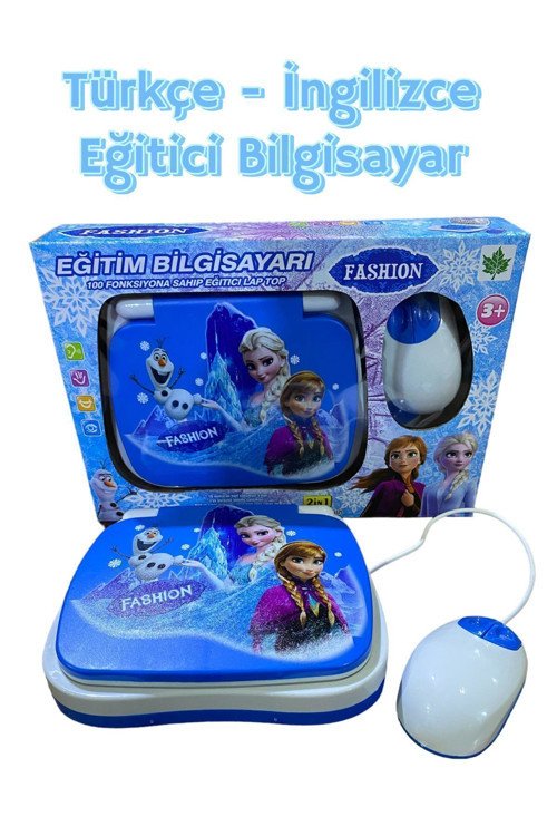 Karlar Ülkesi Elsa Eğitici Oyuncak Bilgisayar Oyuncak Laptop Türkçe İngilizce 100 Fonksiyonlu