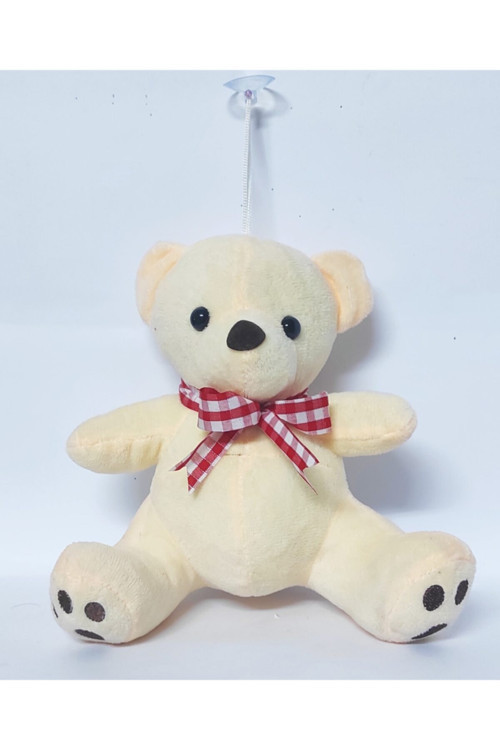 20 Cm. Kaliteli Peluş Sevimli Krem Ayıcık Uyku Arkadaşı Ve Araba Camı Süsü
