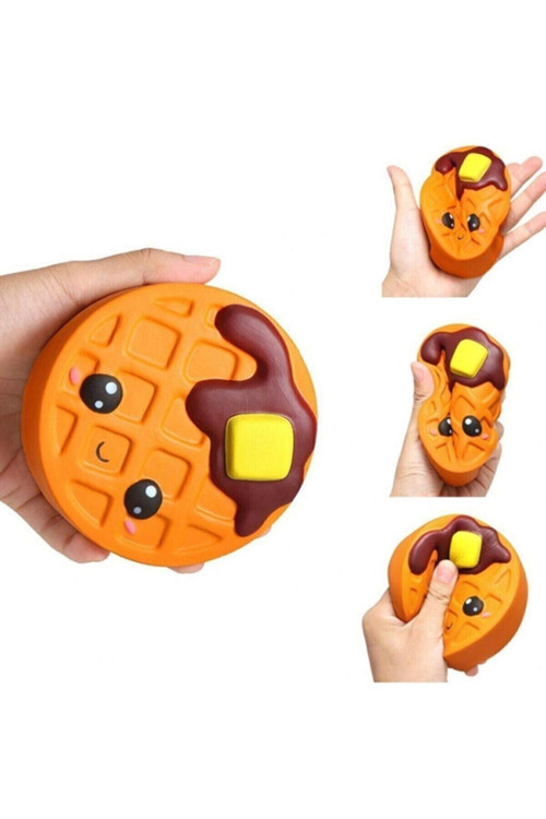 Jumbo Emoji Waffle Sukuşi Yavaş Yükselen Kokulu Squishy