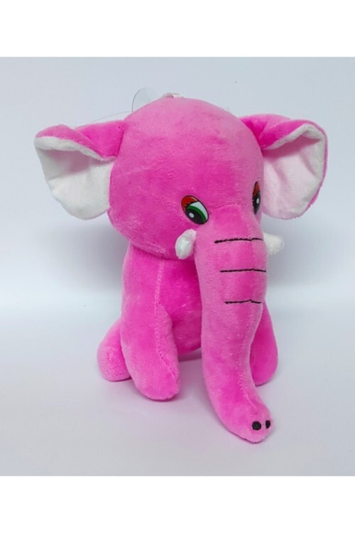 20Cm Keliteli Peluş Pembe Fil Uyku Arkadaşı Araba Camı Süsü