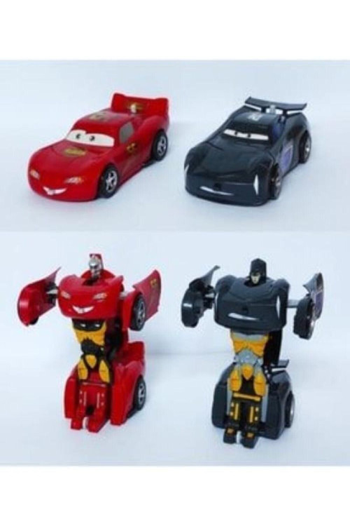 Robota Dönüşen Şimşek Mcqueen Ve Jackson Storm. 2'Li Set