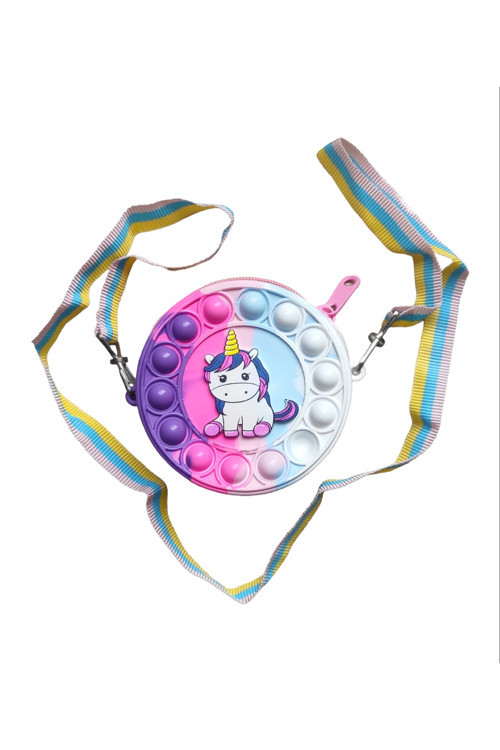 Popit Pastel Renkli Para Saklama Çantası 10 Cm. Pop It