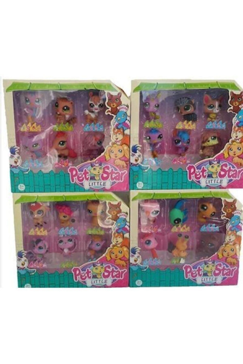 Littlest Pet Shop Neşeli Oyuncak Minişler 6'Lı Miniş Ailesi Oyuncak Pet Shop Miniş