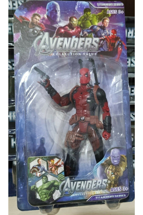 Deadpool Pilli Işıklı 20Cm Kaliteli V Aksesuarlı Figür Oyuncak