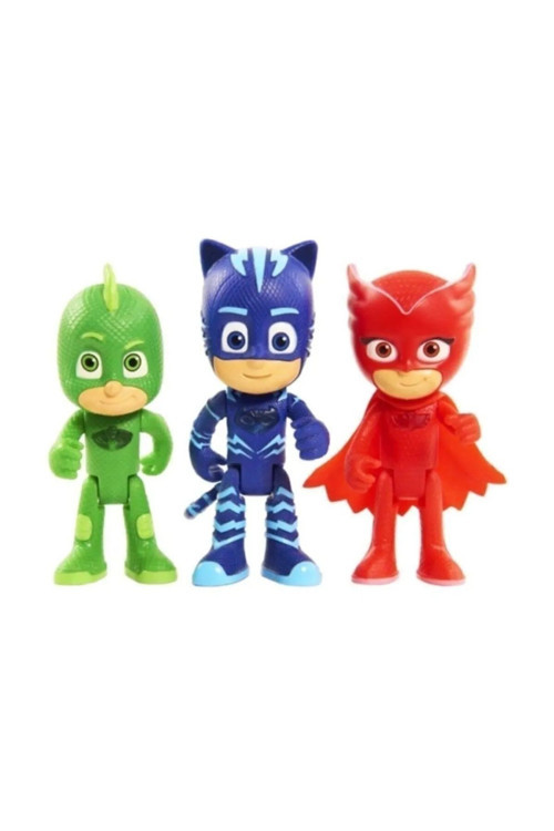 Pj Masks Pijamaskeliler Kutulu 3Lü Set Kedi Çocuk, Kertenkele Çocuk, Baykuş Kız