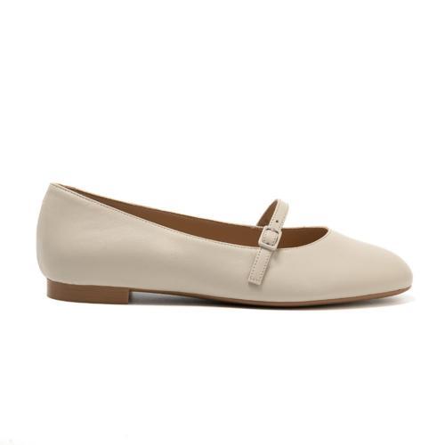 Kadın Babet 70P5 Frau Leather Ballet Flats With Strap