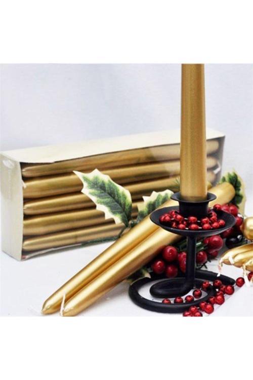4 Lü Şamdan Mum Gold