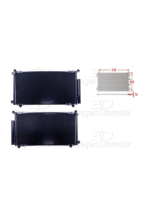 80101-SCA-A01-WISCO HONDA CRV 03 KLIMA RADYATORU MT-AT 694X383 MM 80101-SCA-A01