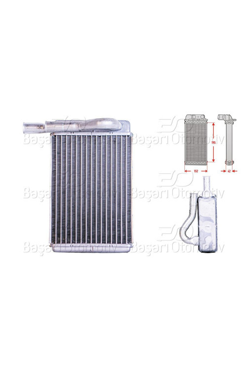 HYUNDAI SONATA 2 2.0 I 3.0 I V6 91- KALORIFER RADYATORU BRAZING MT-AT 195X152 MM 97123-33000