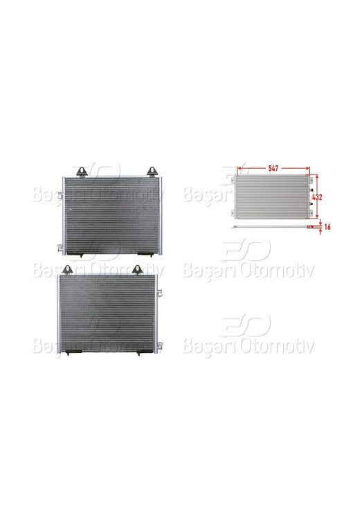 AWR5796-WISCO ROVER FREELANDER1 97-01 KLIMA RADYATORU MT-AT 510X437 MM AWR5796