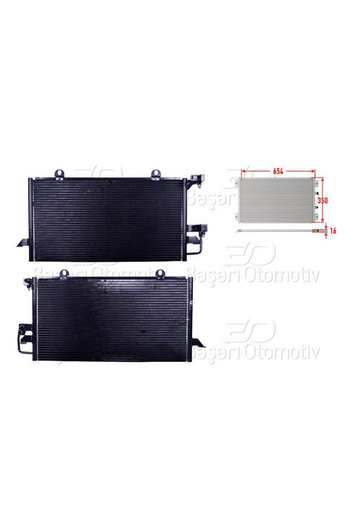 8A0260403AB-WISCO AUDI A80 A6 1.9 TDI 91- KLIMA RADYATORU MT-AT 605X350 MM 8A0260403AB