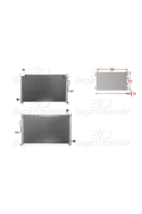 96566331-WISCO DAEWOO MATIZ 01 KLIMA RADYATORU 540X311X16