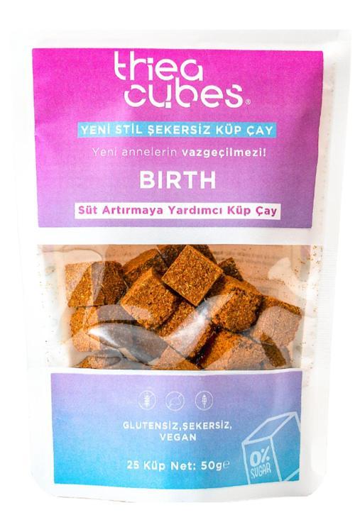 Thea Cubes Bırth Şekersiz Küp Çay 25 Küp 50 Gr Anne Sütü Arttırmaya Yardımcı Bitki Çayı Vegan