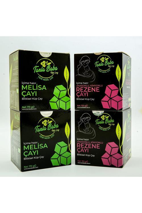 Melisa Çayı 2 Paket Ve Anasonlu Kimyonlu Rezene Çayı 2 Paket 4'Lü Paket Bitki Çayı Küp Çay