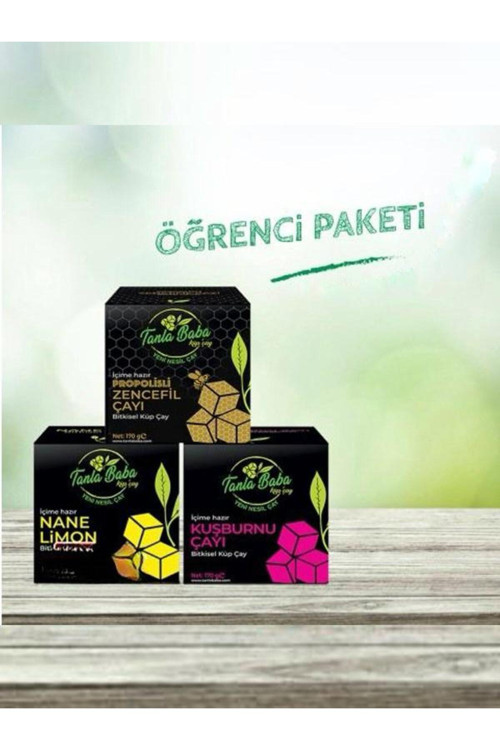 Küp Çay 3'Lü Öğrenci Paketi Propolis Zencefil Nane Limon Kuşburnu Doğal Çay Bitkisel Çay Bitki Çayı