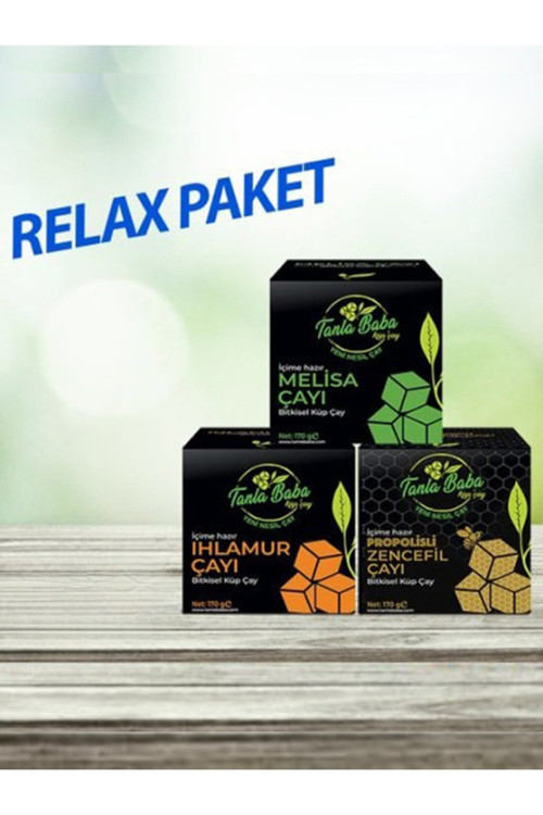 Küp Çay 3'Lü Relax Paket Melisa Ihlamur Propolis Zencefil Doğal Çay Bitkisel Çay Bitki Çayı