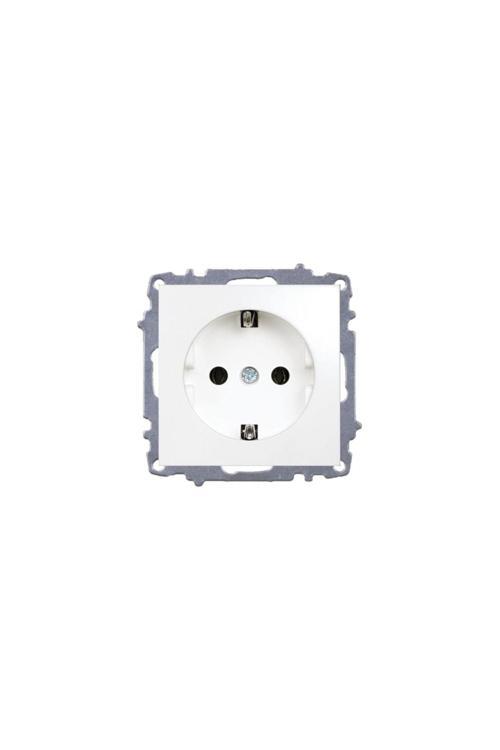 Zena Beyaz Topraklı Priz( 1 Adet, Çerçeve Hariçtir)