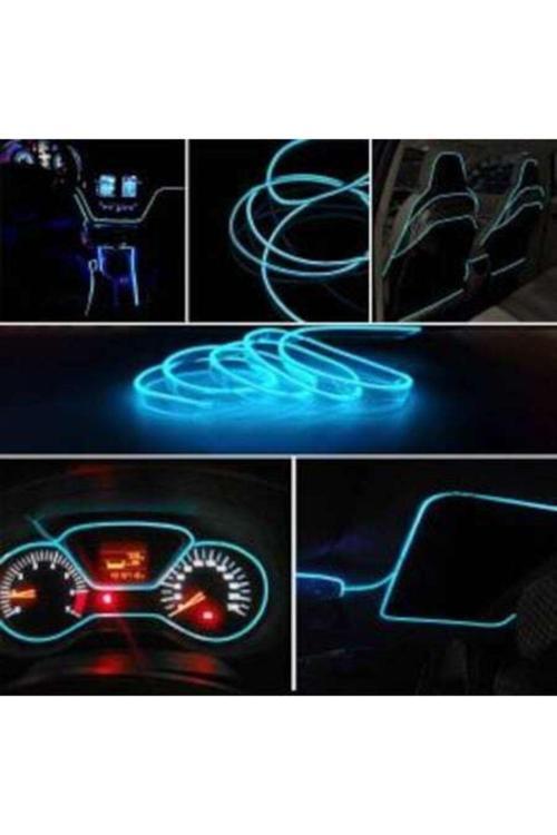 Araç Içi Neon Ip Led Ambiyans - Buz Mavi - 2 Metre