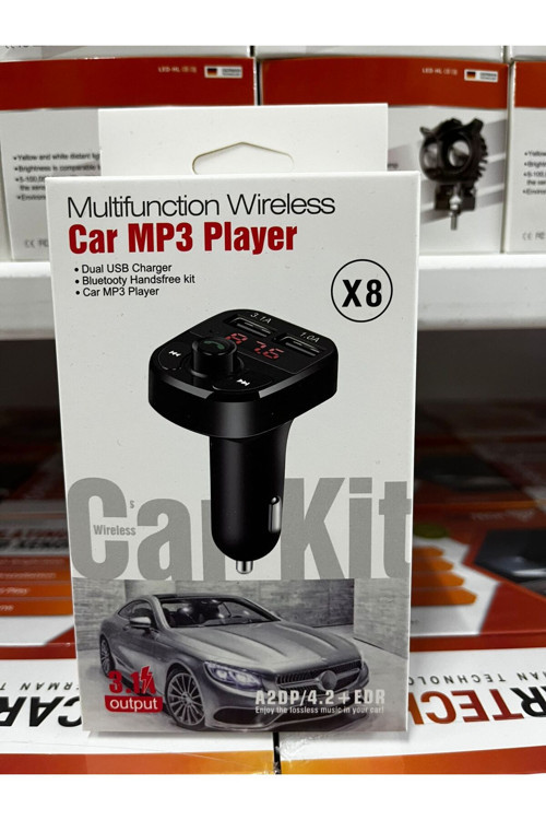 Fm Transmitter Universal Bluethooth Mp3 Çalar Oto Radyo Araç Kiti Çakmaklık Şarj Aleti Müzik Kiti