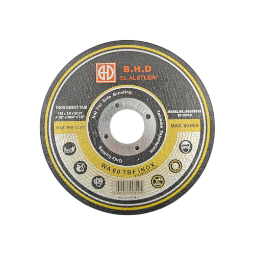 B.H.D BHD00819 115mm İnox Kesici Taş (10'lu Paket)