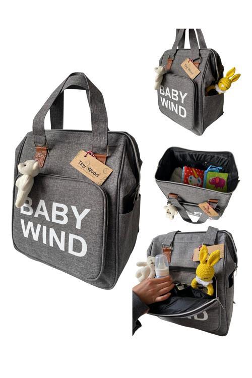 Baby Wind Anne Bebek Bakım Çantası | Termoslu, Çok Gözlü, Sıvı Geçirmez Sırt Ve El Çantası