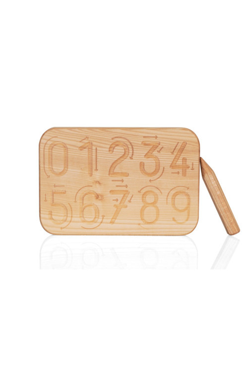 Naturel Rakamlı Ahşap Tabla