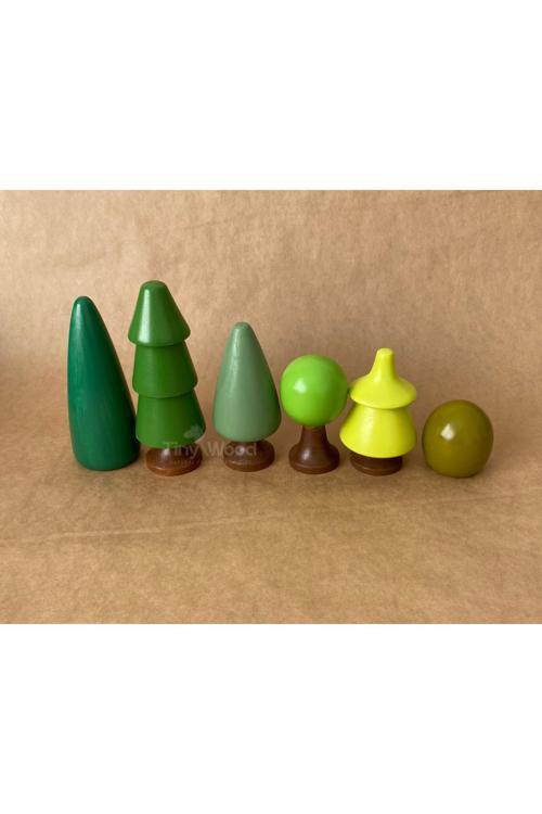 6'Lı Waldorf Ahşap Ağaç Oyun Seti, Waldorf Ahşap Oyuncak
