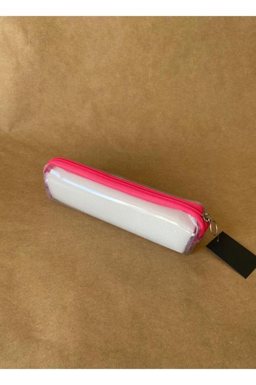 İlkğretim Kalem Çantası Şeffaf Tek Gözlü Kalemlik