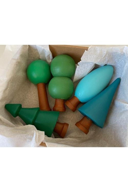 Ahşap Waldorf Orman Seti-5 Li Ağaç Seti