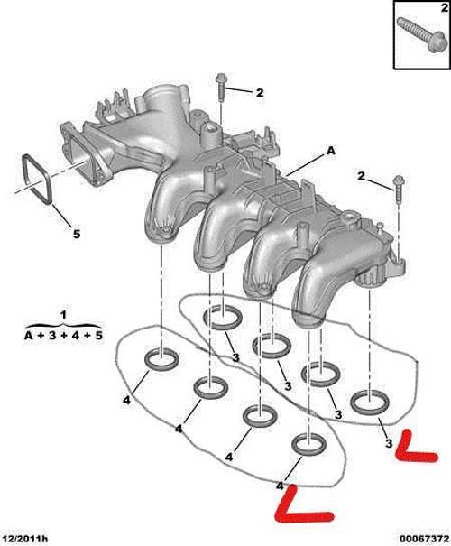 PEUGEOT CITROEN EMME MANIFOLD CONTASI TAKIM 8 ADET C2 C3 C4