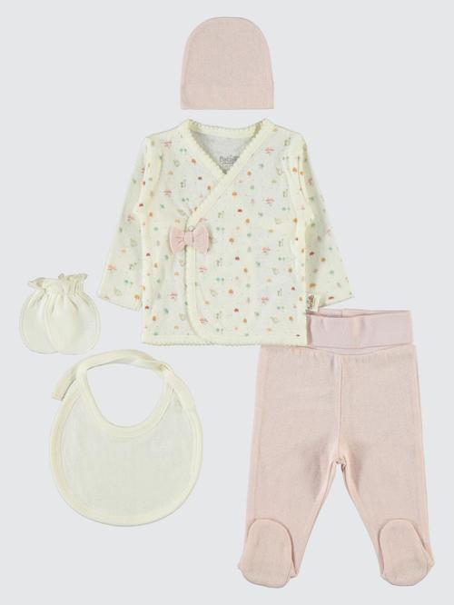 Organic Stars and Koalas Zıbın Takımları - Pembe3-6 Ay
