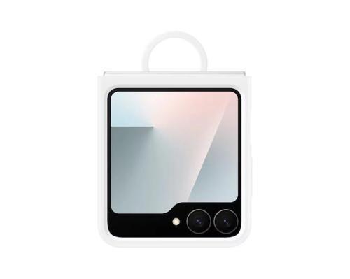 Galaxy Z Flip 7 Yüzüklü Silikon Telefon Kılıfı Gri
