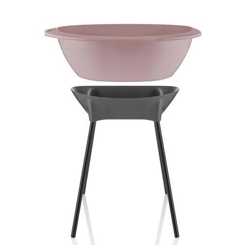 Elegant Ayaklı Küvet 38 lt Su Tahliyeli Pembe Renk