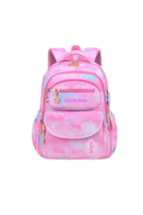 Kız Çocuk İlköğretim Çantası Ultra Hafif Ortopedik Sırt Okul Çantası (Pembe-Lila-Mor)