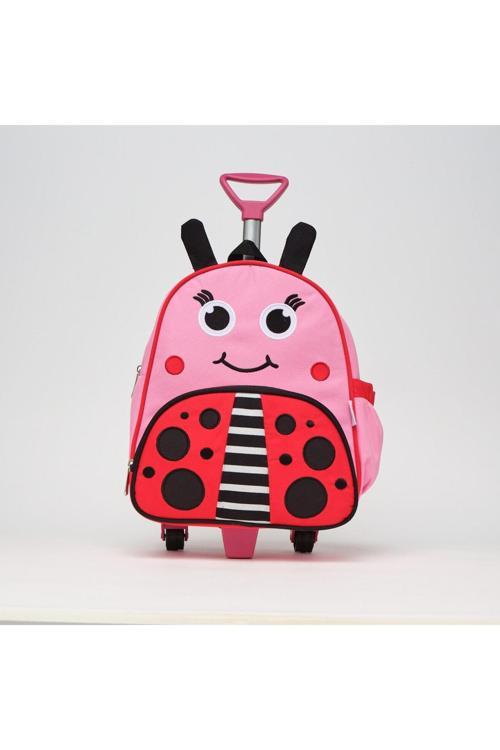 Anaokulu Yuva Çekçekli Sırt Çantası Uğur Böceği Kız Çocuk Anaokulu Çantası