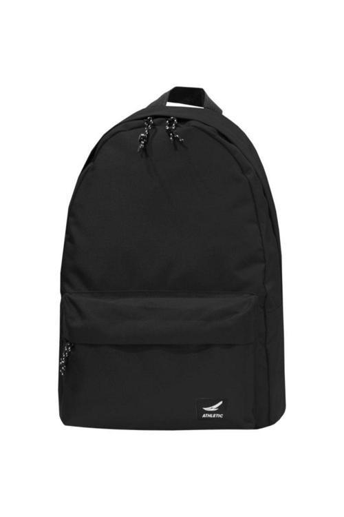 Siyah Günlük Seyahat Okul Çantası, Su Geçirmez Ergonomik Siyah Düz Çanta