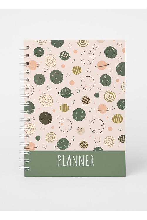 17X24 Cm Stickerlı Süresiz Planlama Defteri – Sert Kapaklı Haftalık Günlük Ajanda, Organizer