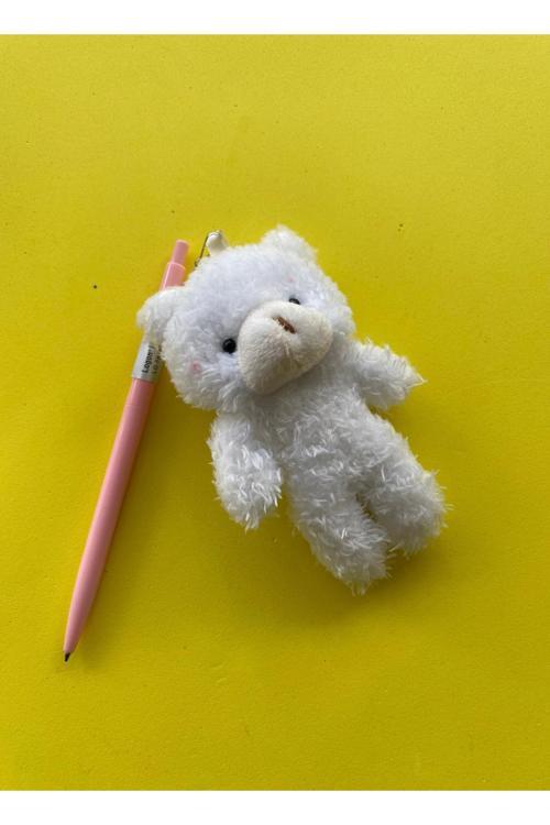 Kawaii Ayıcık Figürlü 0.7 Uçlu Versatil Kalem | Sevimli Peluş Anahtarlıklı Okul Yazı Kalemi