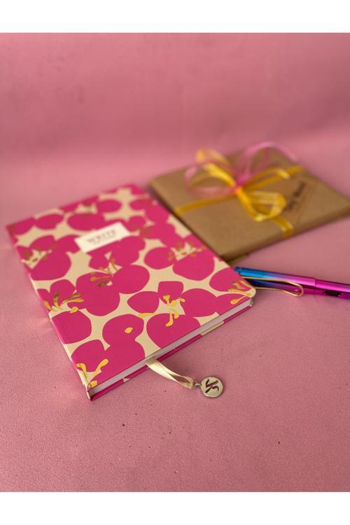 Desenli A5 Çizgili Defter – Sert Kapaklı 96 Yaprak Hediyelik Defter